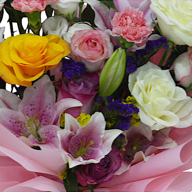 Radiant Blooms Roses, Lilies, and Carnations